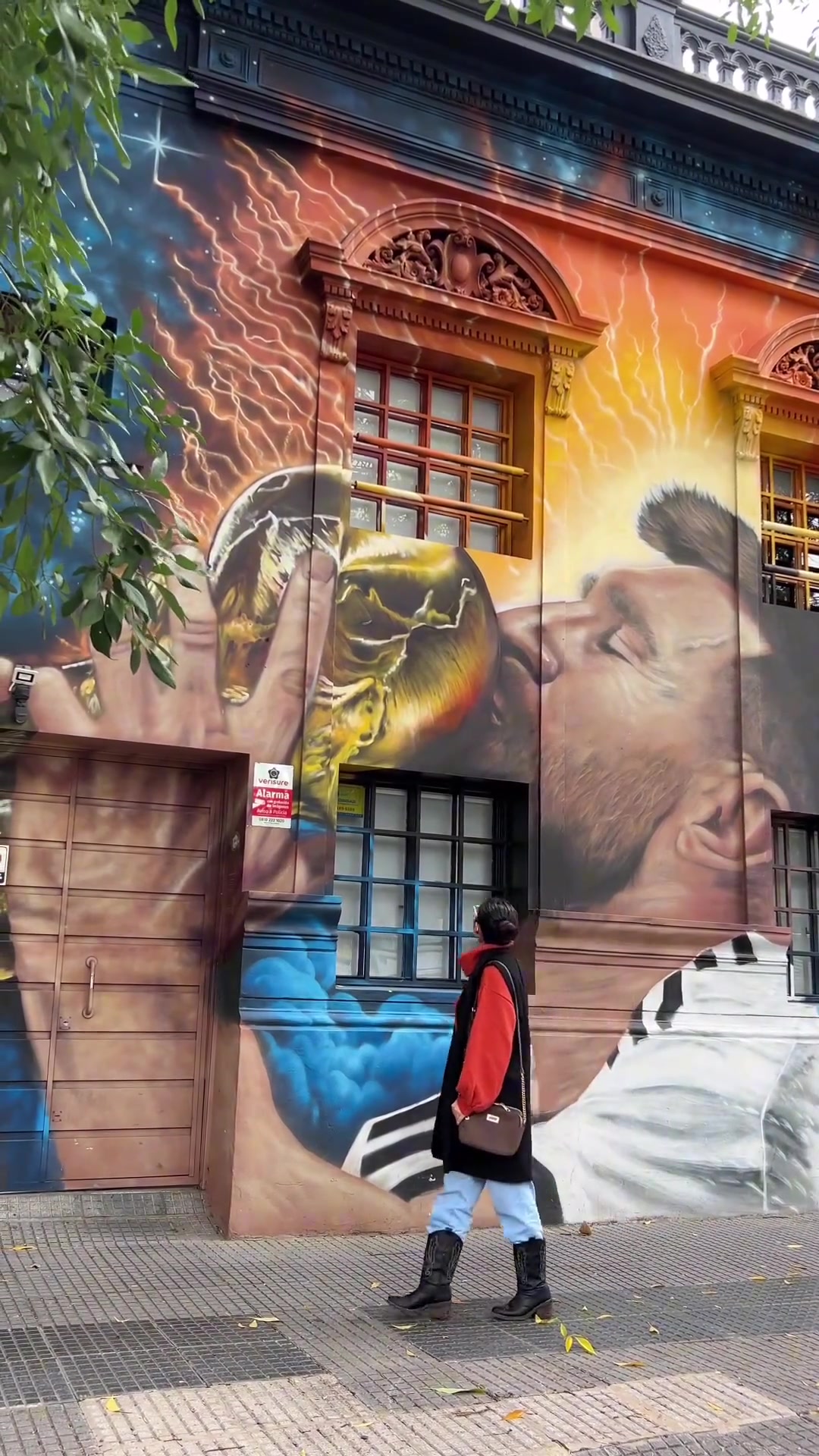 阿根廷布宜诺斯艾利斯巴勒莫区的梅西壁画